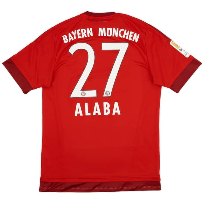 2015-16 Bayern Munich Home Shirt Alaba #27 - 5/10 - (M)