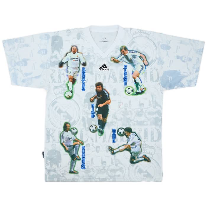 2002-03 Real Madrid adidas Graphic Shirt - 9/10 - (XL)