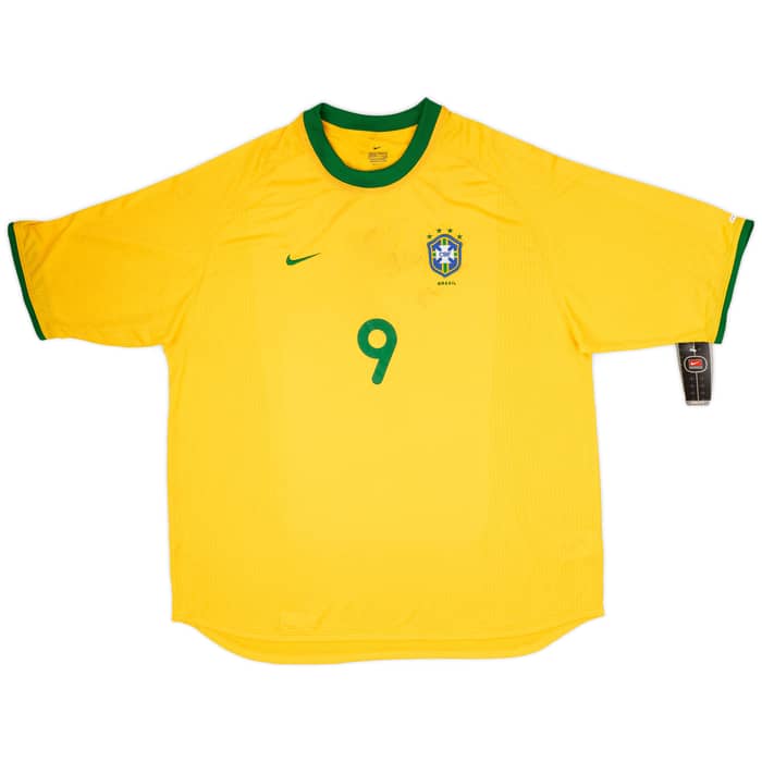 2000-02 Brazil Home Shirt Ronaldo #9 (XXL)