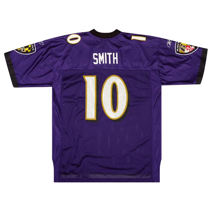 2007 Baltimore Ravens Smith #10 Reebok On Field Jersey (Home) XL