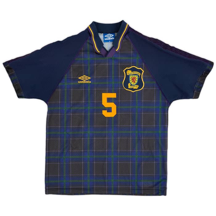 1994-96 Scotland Home Shirt Hendry #5 - 9/10 - (M)