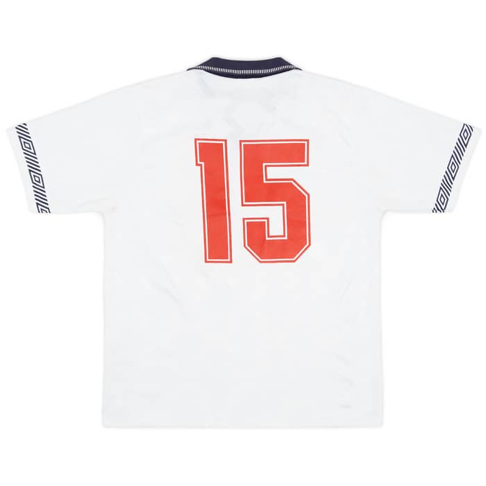 1990-92 England Home Shirt #15 - 6/10 - (S)