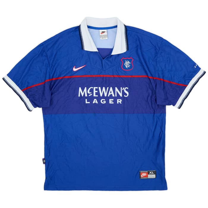 1997-99 Rangers Home Shirt Gascoigne #8 - 8/10 - (XL)