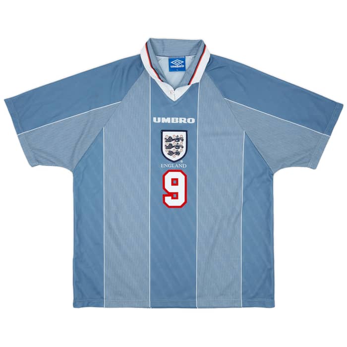 1996-97 England Away Shirt Shearer #9 - 9/10 - (XL)