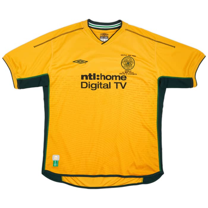 2002-03 Celtic 'UEFA Cup Final' Away Shirt Larsson #7 - 7/10 - (XL)
