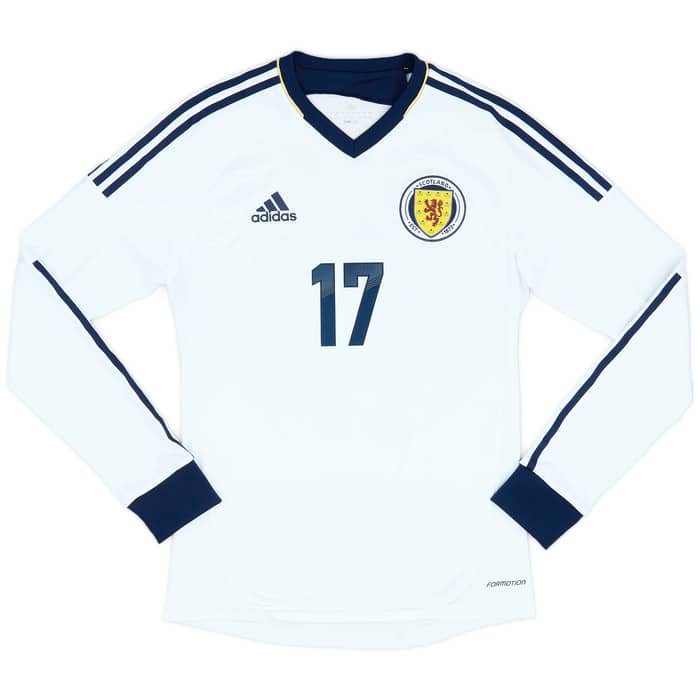 2012-14 Scotland Authentic Away L/S Shirt #17 - 9/10 - (S)