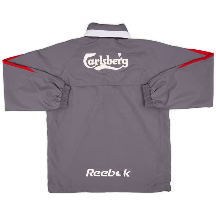 2005-06 Liverpool Reebok Hooded 1/4 Zip Rain Jacket - 8/10 - (M)