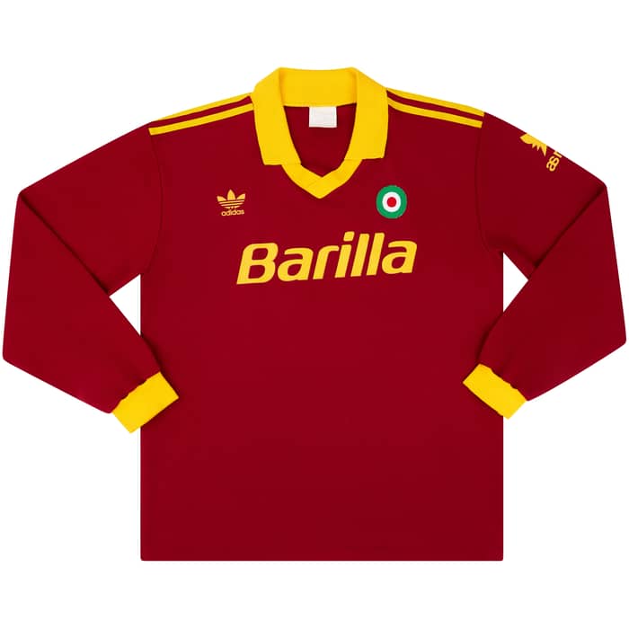 1991-92 Roma Home L/S Shirt #5 - 8/10 - (L)