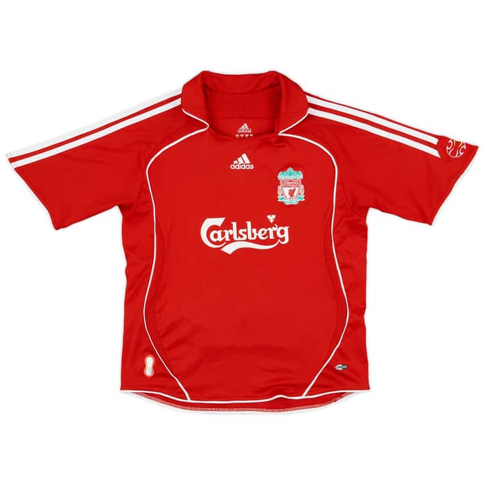 2006-08 Liverpool Home Shirt Crouch #15 - 8/10 - (M.Boys)