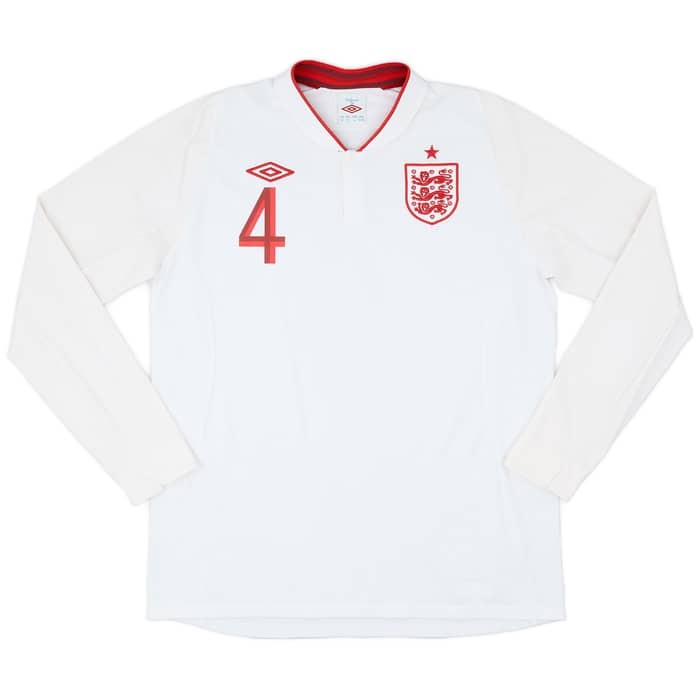 2012-13 England Home L/S Shirt Gerrard #4 - 10/10 - (L)