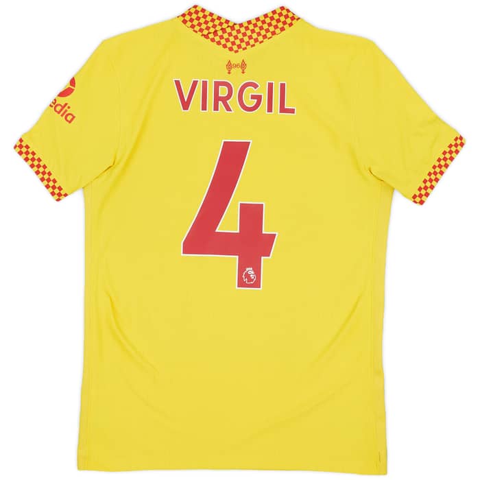 2021-22 Liverpool Authentic Third Shirt Virgil #4 - 8/10 - (S)