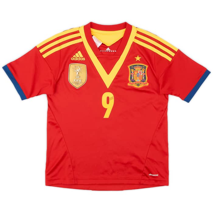 2013 Spain Confederation Cup Home Shirt Torres #9 - 8/10 - (S.Boys)