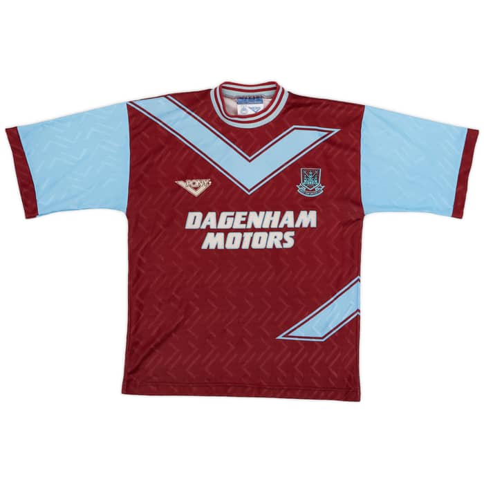 1993-95 West Ham Home Shirt Bishop #7 - 6/10 - (M)