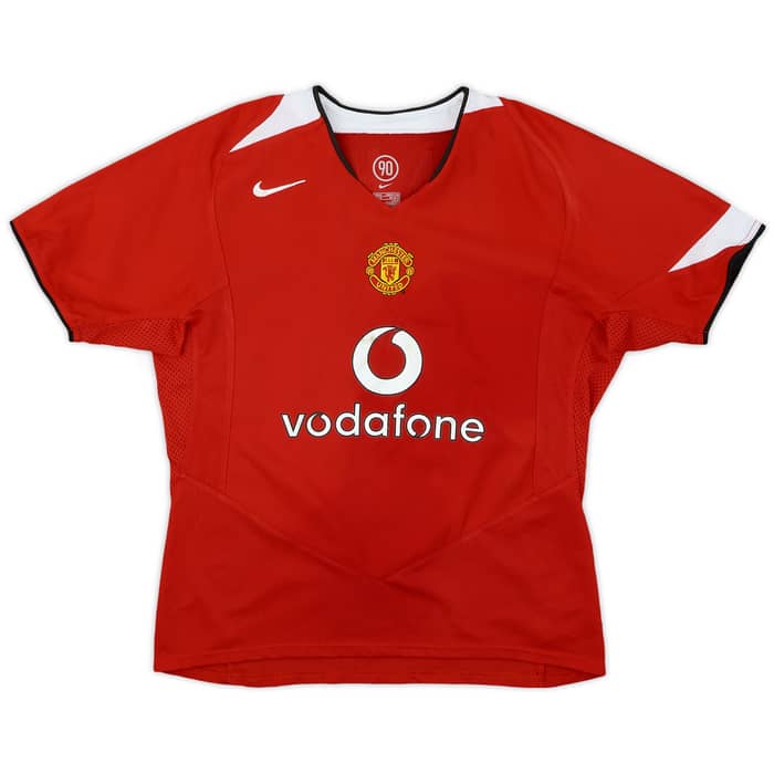 2004-06 Manchester United Home Shirt Saha #9 - 6/10 - (M.Boys)
