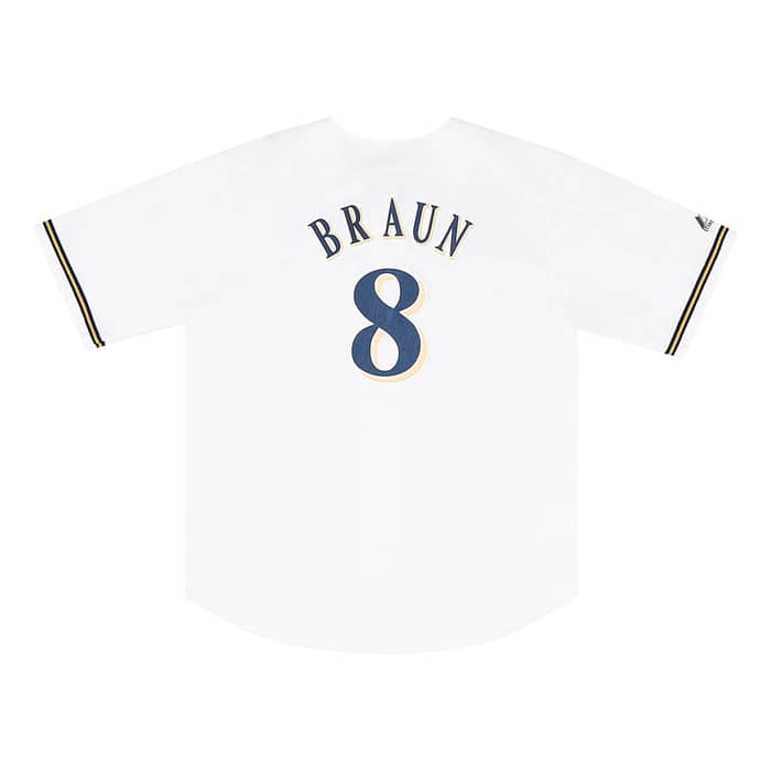 2009-15 Milwaukee Brewers Braun #8 Majestic Jersey (Home) Y