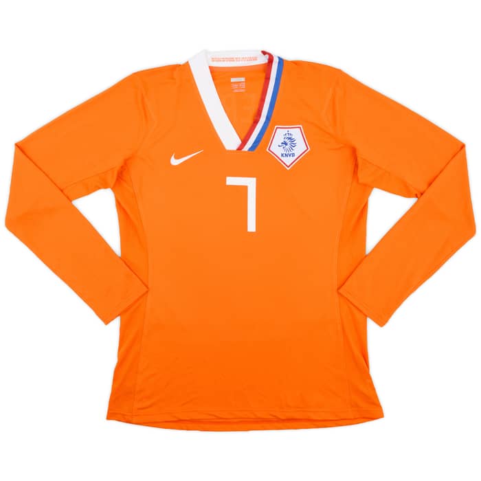 2008-10 Netherlands Home L/S Shirt V.Persie #7 - 9/10 - (Women's L)
