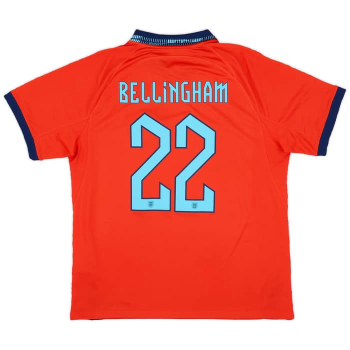 2022-23 England Away Shirt Bellingham #22 - 9/10 - (L)