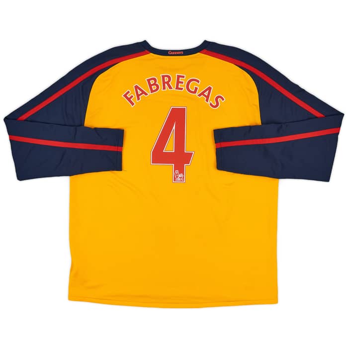 2008-09 Arsenal Away L/S Shirt Fabregas #4 - 5/10 - (XXL)