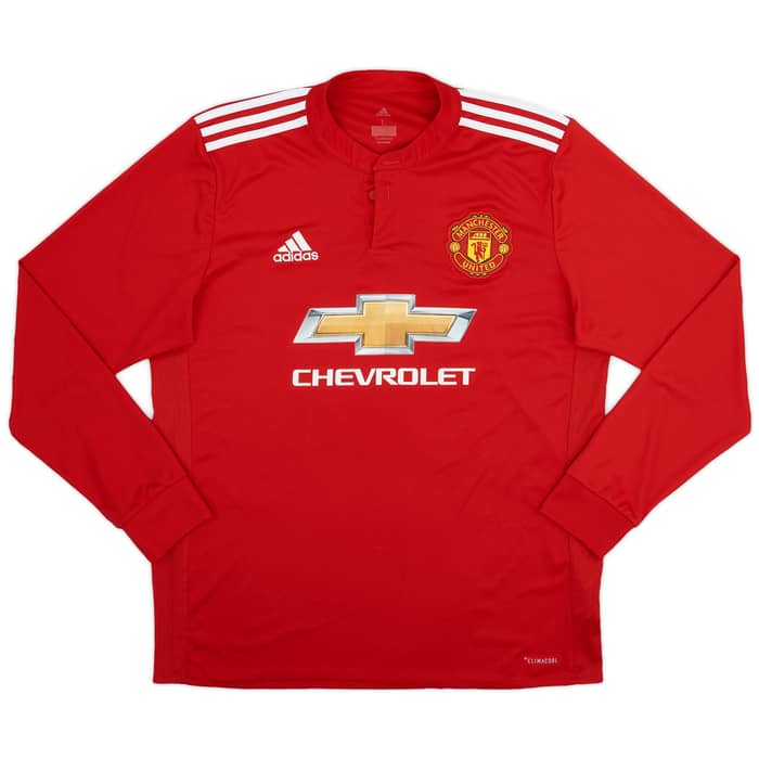 2017-18 Manchester United Home L/S Shirt Mata #8 - 8/10 - (L)