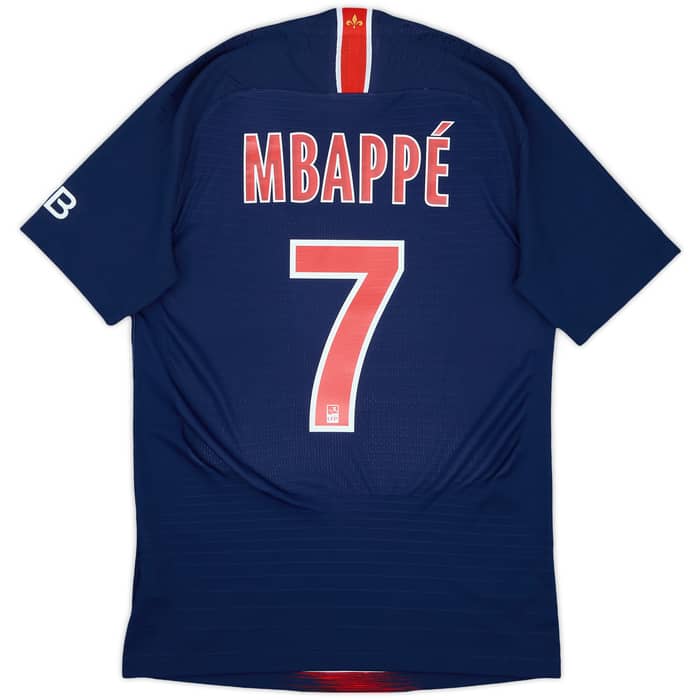 2018-19 Paris Saint-Germain Authentic Home Shirt Mbappe #7 - 9/10 - (S)