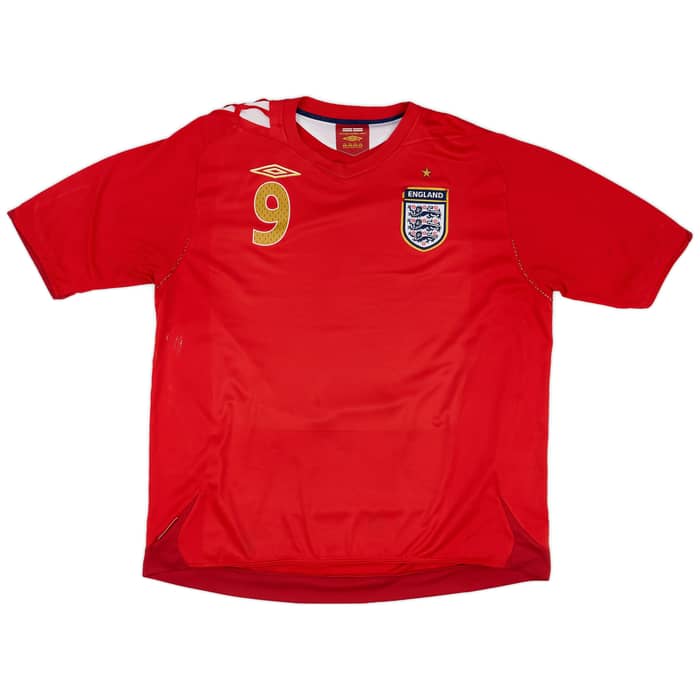 2006-08 England Away Shirt Rooney #9 - 5/10 - (XXL)