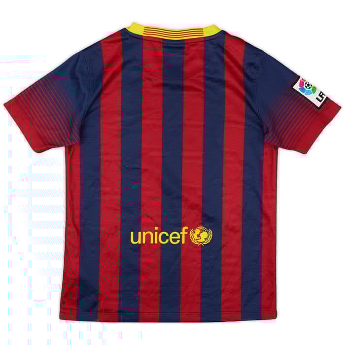 2013-14 Barcelona Home Shirt - 7/10 - (M.Boys)