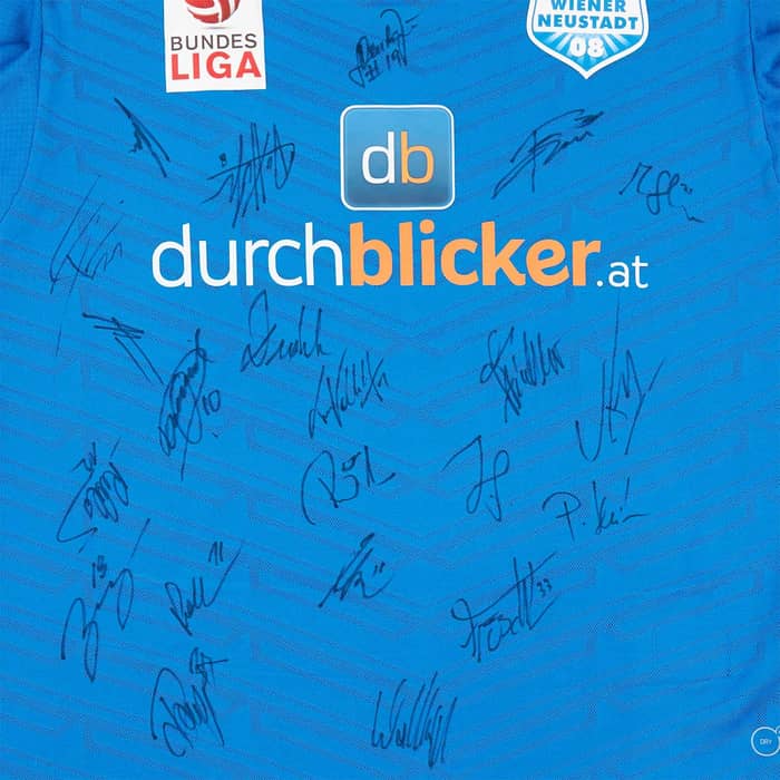 2012-13 Wiener Neustadter SC Match Issue Signed Home Shirt Hlinka #5