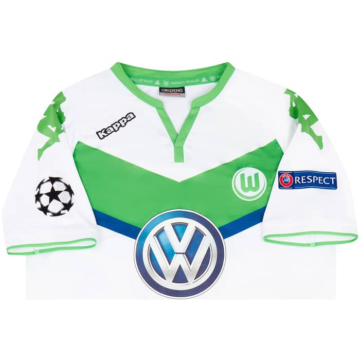 2015-16 Wolfsburg Match Issue Champions League Home Shirt Azzaoui #38 (v Manchester United)