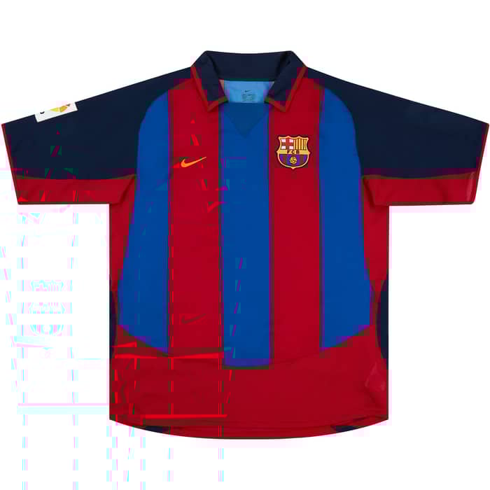 2003-04 Barcelona Match Issue Signed Home Shirt Gerard #14