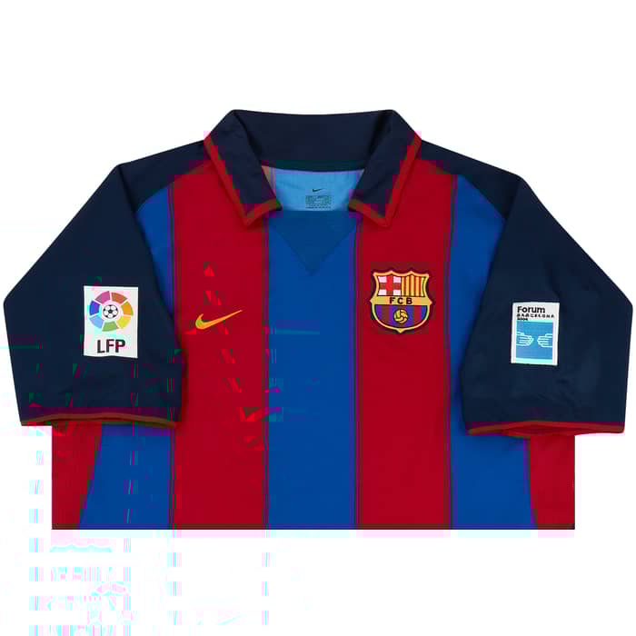 2003-04 Barcelona Match Issue Signed Home Shirt Gerard #14