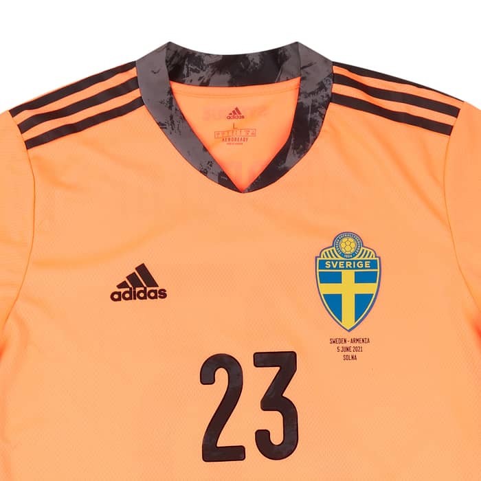 2021 Sweden Match Issue GK Shirt Nordfeldt #23 (v Armenia)