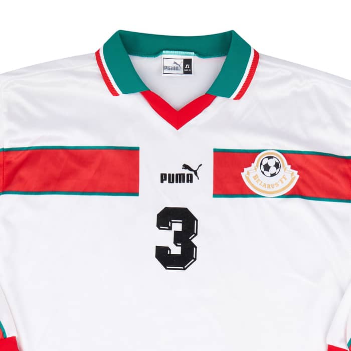 1999 Belarus Match Worn Home L/S Shirt #3 (Tarlowski) v Italy