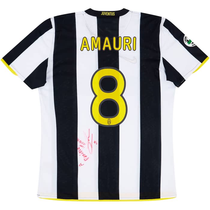 2008-09 Juventus Match Issue Signed Home Shirt Amauri #8