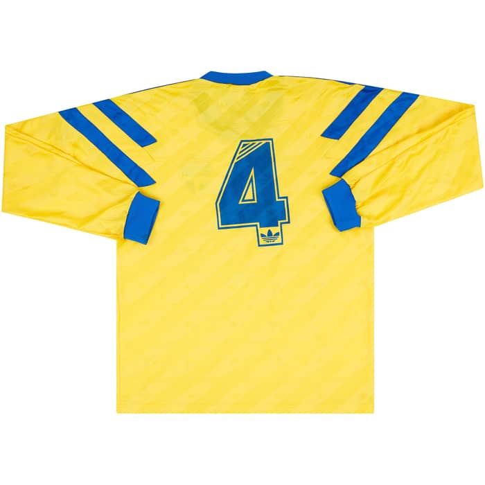1992 Sweden U-21 Match Worn Home L/S Shirt #4 (Apelstav) v Scotland