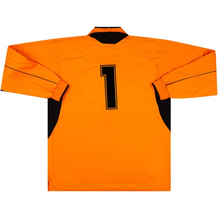 2001-02 Glenavon Match Worn UEFA Cup GK Shirt #1 (Addis) v Kilmarnock