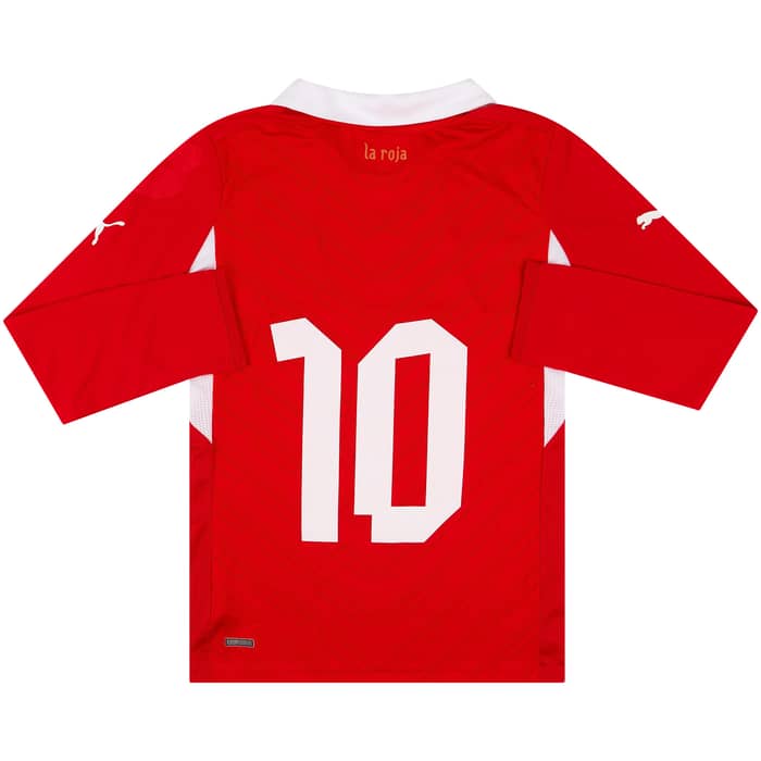 2012-14 Chile Match Issue Home L/S Shirt #10