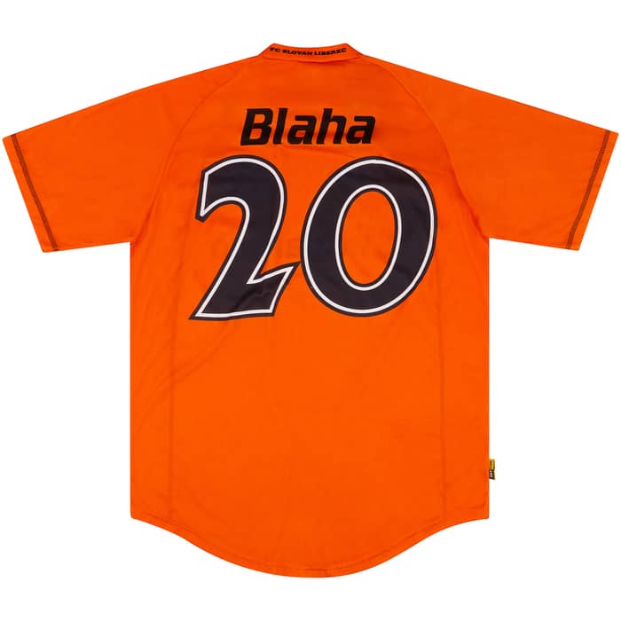 2002-03 Slovan Liberec Match Issue Away Shirt Blaha #20