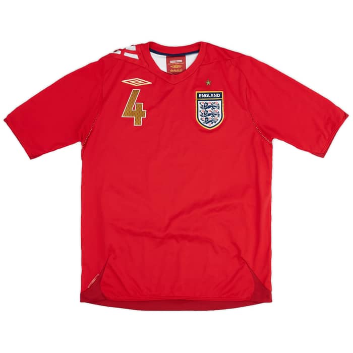 2006-08 England Away Shirt Gerrard #4 - 7/10 - (M)
