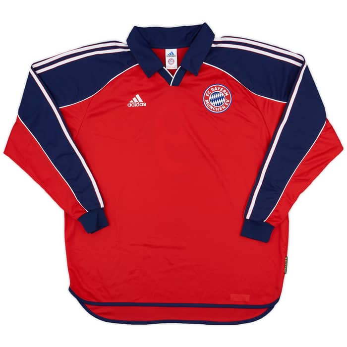 1999-01 Bayern Munich Player Issue Home L/S Shirt Elber #9 - 9/10 - (XL)