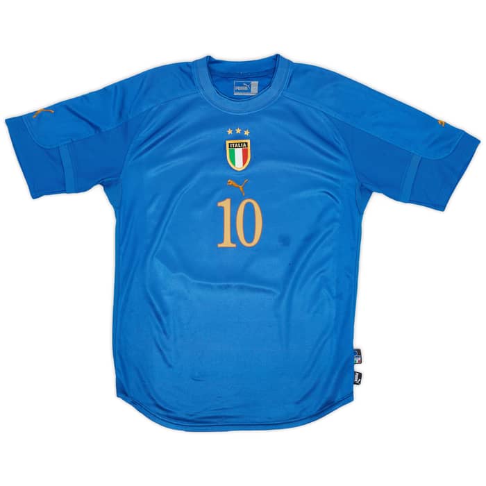 2004-06 Italy Home Shirt Totti #10 - 7/10 - (M)