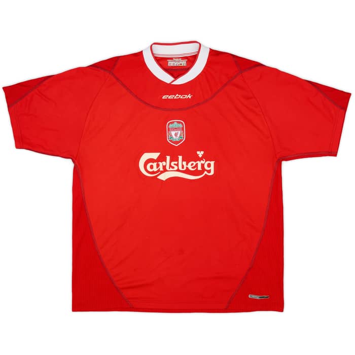 2002-04 Liverpool Home Shirt Gerrard #17 - 8/10 - (XL)