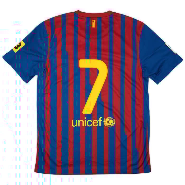 2011-12 Barcelona Home Shirt #7 - 8/10 - (M)