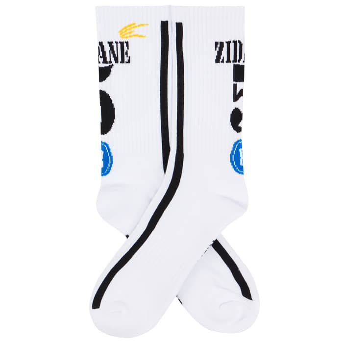 2001-02 Real Madrid Zidane #5 CL Home Crew Socks