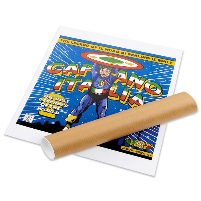 2006 Fabio Cannavaro 'Capitano Italia' Comic Book Superheroes A3 Print/Poster
