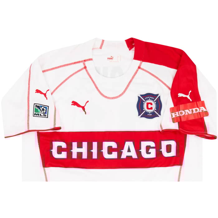 2005 Chicago Fire Match Issue Away Shirt Jaqua #11
