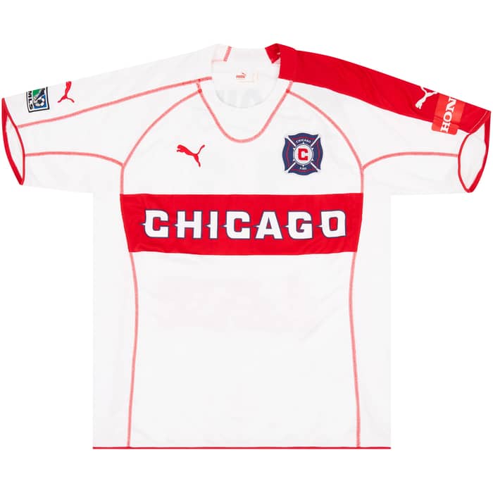 2005 Chicago Fire Match Issue Away Shirt Jaqua #11
