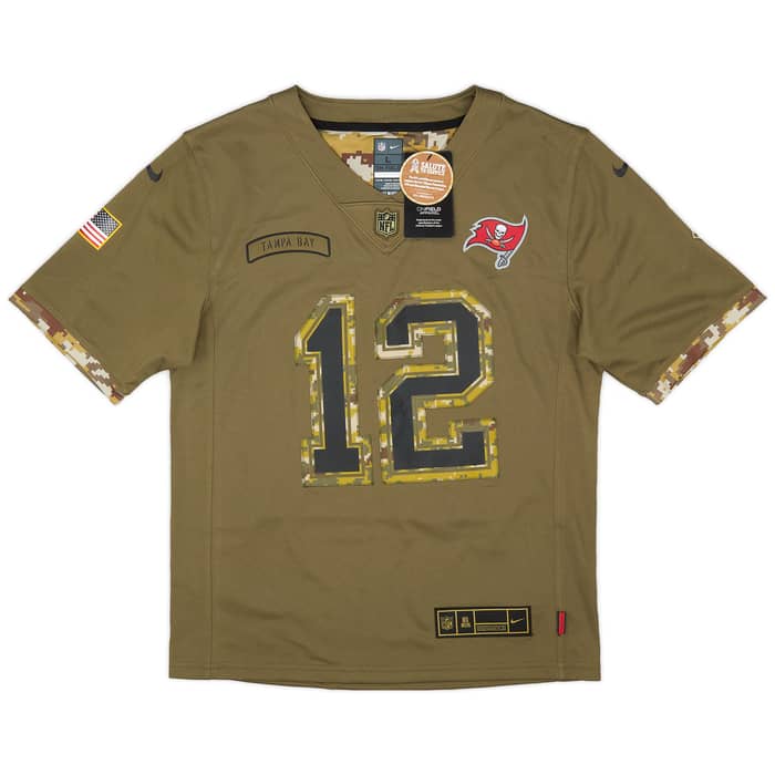 2022 Tampa Bay Buccaneers Brady #12 Nike Salute to Service Jersey (L.Kids)
