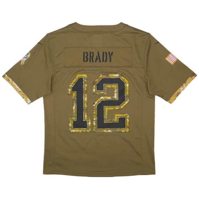 2022 Tampa Bay Buccaneers Brady #12 Nike Salute to Service Jersey (L.Kids)