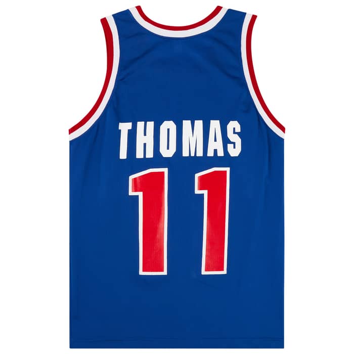 1991-94 Detroit Pistons Thomas #11 Champion Away Jersey (Excellent) S