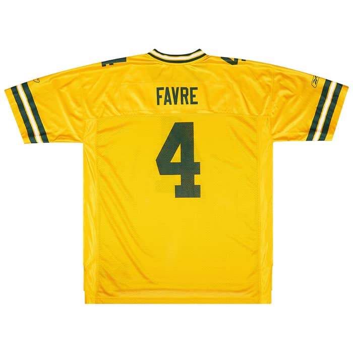 2002-04 Green Bay Packers Favre #4 Reebok On Field Alternate Jersey (Excellent) XXL